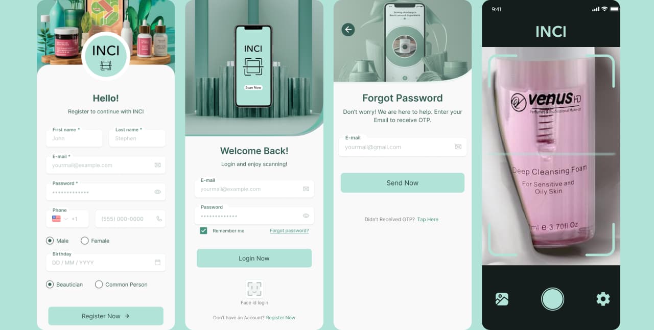 INCI Beauty Products Scanning App 
